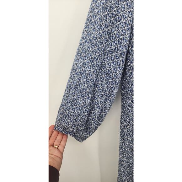 New NWT Old Navy Cotton Long Sleeve Midi Dress Comfy Flowy Blue XXL - Picture 4 of 8